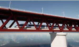 Plānotais Rail Baltica divlīmeņu tilts Salaspilī