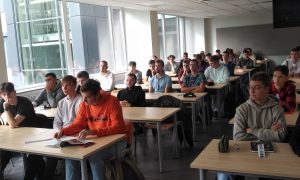 Pie RTU Transportbūvju 1.kursa 40 studentiem 2022.gada 22.septembrī viesojās Juris Frīdmanis un Edgars Krasņikovs.