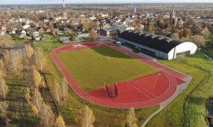 Kuldīgas centra vidusskolas teritorijas labiekārtošana, stadiona pārbūve. Pasūtītājs Kuldīgas novada pašvaldība, projekts LIVLAND GROUP, būvnieks PA AD ARB, būvuzraugs BaltLine Globe.