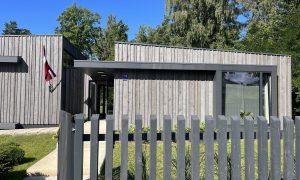 Izstāžu zāles ar pansiju jaunbūve, Kāpu iela 14, Saulkrasti. Pasūtītājs Bumbiera Rezidence, projekts Modus Mood, būvnieks BBLV.