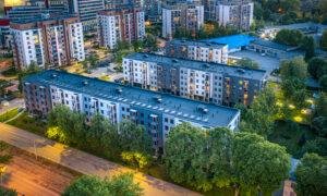 Jauns dzīvojamais komplekss Ropažu ielā 16, Rīga. Pasūtītājs, projektētājs, būvnieks Bonava Latvija.