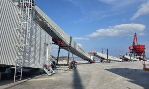 Jauna inženierbūve. Sēra pārkrau&scaron;anas terminālis Somijā. Pasūtītājs Rauanheimo. Projektētājs un būvnieks LNK Industries.