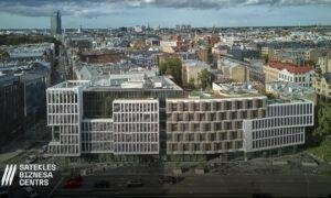 Jauna biroju ēka SATEKLES BIZNESA CENTRS Rīgā. Pasūtītājs SATEKLES BIZNESA CENTRS. Projektētājs PS SN&L (Sarma&Norde Arhitekti un Lauder Architects). Būvnieks BUKOTEKS. Būvuzraugs Forma 2.